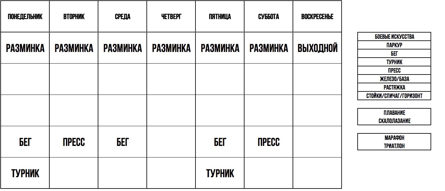 Тренировки: План 1.0 ⚡️ ASOME.ru 🍿 Крутой Блог