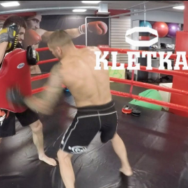 Тренировка по тайскому боксу и кикбоксингу Андрея Басынина и Виталия Дунца